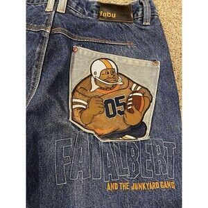 Fubu Platinum Jeans Men 32x34 Vintage Fat Albert and The Junkyard Gang Baggy Y2K